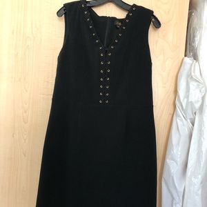 Thick black lace up dress